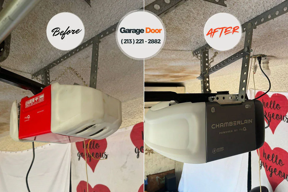 Before and after: garage door repair Port Orange, FL